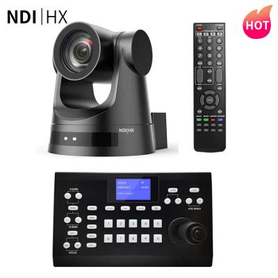 China T30N Best Combo=NDI POE 30X sdi+hd mi+lan+USB PTZ Broadcast Camera HD1080P+4D Network Joystick Controller vMix Voting Church for sale