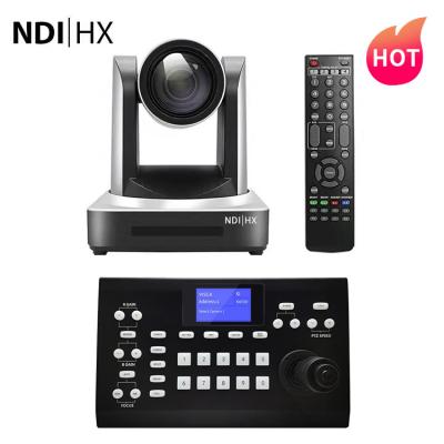 China Conference Tracking 30X NDI IP POE Optics IDS HDMI 1080P Live Streaming PTZ Camera IP Joystick Controller Broadcast for sale