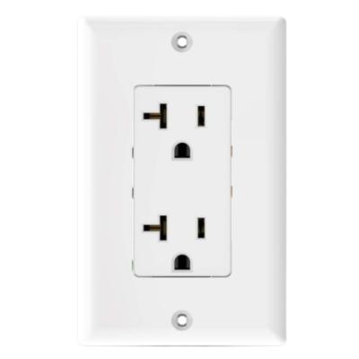 China Residential/General Purpose 125V US Type/American 20 Amp Decorator Electrical Outlet, Non-Tamper-Resistant Receptacle, White for sale