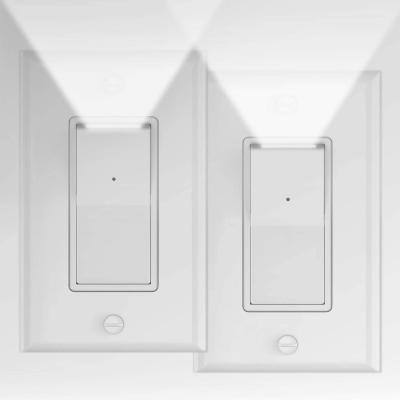 China Residential/Multi-Purpose 15A USA Pole Single Light Switch, Decorums Light Switch with LED Night Light, Auto On/Off Sensor for sale