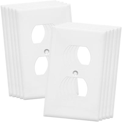 China Residential/General Purpose UL Listed American Duplex Electrical Outlet Wall Plate, Electrical Outlet Cover, Standard Size, PC Material, UL Listed, White for sale