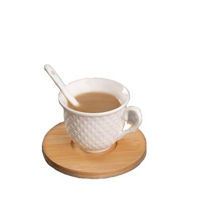 China Various Minimalist High Quality Wooden Saucers Durable Using Coffee Cup Wooden Saucer for sale