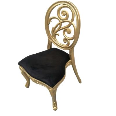 China Modern Gold Throne Luxury Event Wedding Gold Plastic Resin Ghost Chair for sale