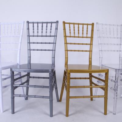 China Modern Chiavari Chair Plastic Wood and Resin Tifany Chiavari Wedding Chair for sale