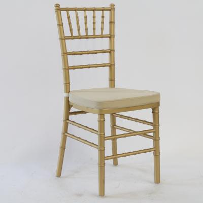 China Free Sample Hot Wholesale Gold Solid Wood Chiavari Wooden Chair for sale