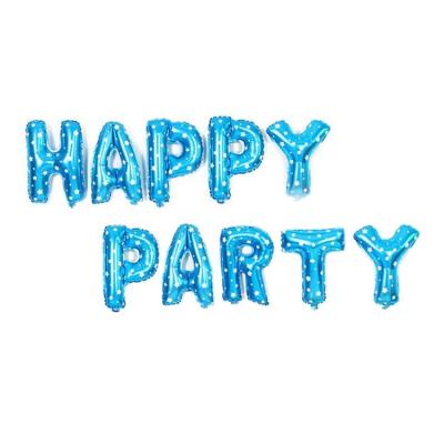 China Fashionable Birthday Party Decoration Balloons Letter Activity Decoration Foil Happy Birthday Blue Foil Balloons for sale