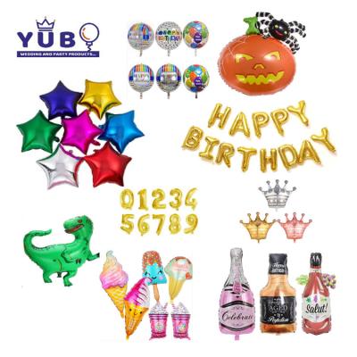 China Activity Decoration Birthday Happy Balloons Mylar Helium Round Foil Balloon Party Decorations irthday balloons for sale