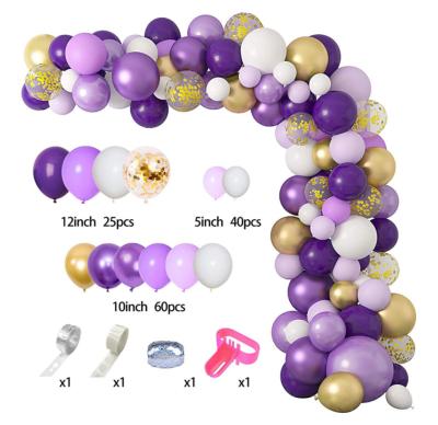 China Hot Selling Purple Balloon Chain Mermaid Wedding Party Style Birthday Party Layout Wedding Decoration Arch Holder Set Balloons for sale