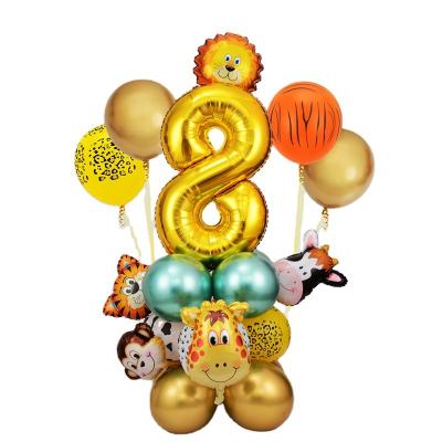 China Activity Decoration Balloons Wholesale Birthday Decoration Large Number Aluminum Foil Number Inflatable Balloons for sale