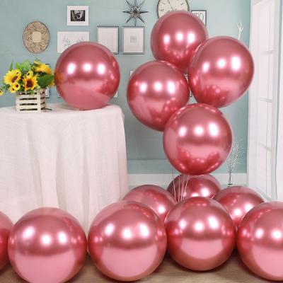 China Activity Decoration 3.2g 12inch Latex Chrome Metallic Balloon for Wedding Birthday Party Decoration for sale