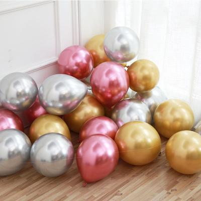 China YUBO Disposable 10 Inch Eco-friendly Metallic Latex Balloons High Quality Solid Color Chrome Balloons For Wedding Party Decoration for sale