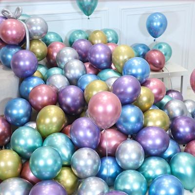 China YUBO Disposable Wedding Party Decoration 10 Inch Eco-Friendly Chrome Balloon Metallic Latex Balloons for sale