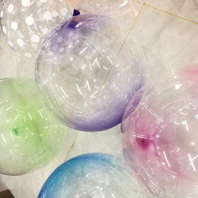 China Hot Sale Decoration YUBO Bobo Balloons 18 Activity Decoration Round Colored Transparent Bobo Balloon With Custom for sale