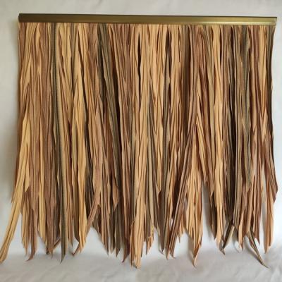 China Anti-UV Plain Roof Easy Maintenance Plastic Corn Corn Leaf Cottage Artificial Thatch for sale