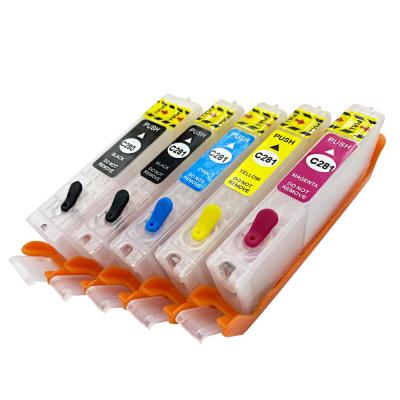 China COMPATIBLE 5 Colors Empty Refillable Ink Cartridges Replacement For Canon 280XXL 281XXL PGI-280XXL CLI-281XXL Pixma TS6220 TR8520 TS9520 for sale