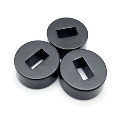 China Small Industrial Powerful Custom Magnet Black Epoxy Coated Neodymium Magnet With Hole for sale