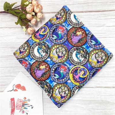 China Anti-Static Colorful Cartoon Soft Polyester Spandex Spf50+ Printed Swimwear Polyester Knitted Digital Printing Fabric For Dress Umbrella for sale