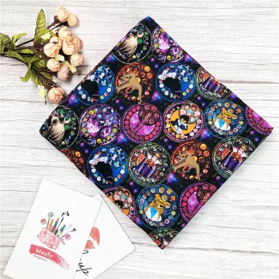 China Anti-static Colorful Cartoon Soft Polyester Sports Fabrics Knit Digital Printing Floral Fabric Clothes Recycled Polyester for sale