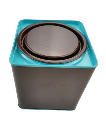 China Recyclable Recyclable Tinplate Square Small Tea Tin Box With Aluminum Inside for sale