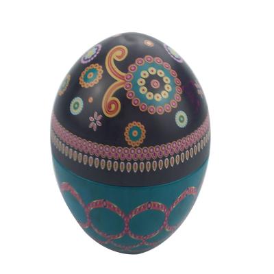 China Toy Container Christmas Large Egg form tin for gift, food container for sale