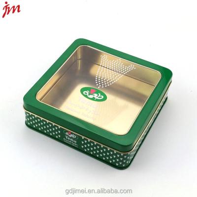 China Cookie Dates Saudi Arabia Packaging Tin Box With Clear Window for sale