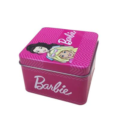 China Home.kids Small Toy 9X9cm Square Tin Case For Watch Packing for sale