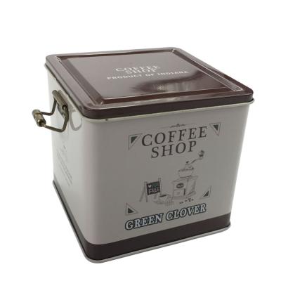 China Glossy Miniature Square Tea/Coffee Tin Boxes For Tea And Coffee Packaging for sale