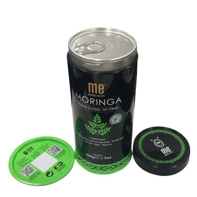 China Custom Recycable Matierials Black Color Ring Tin Can For Spice Canning for sale