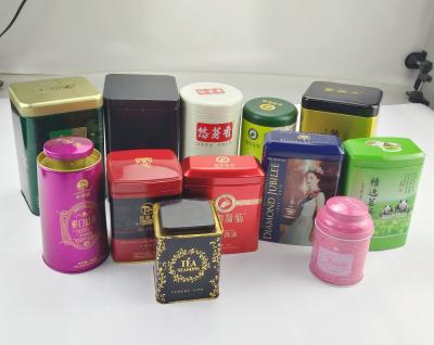 China Small Aluminum Tea Green Tea Capsules Tin Packaging Box for sale