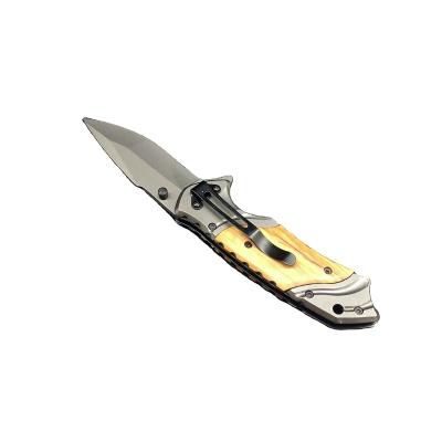 China High Quality Hot Selling Wooden Handle Essential Folding Pocket Knife Custom Made Wholesale Non-variable Manufacturing for sale