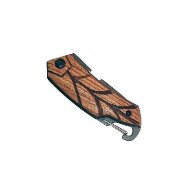 China Non-variable our factory sell stainless steel wood handle blade survival portable folding camping knife for sale