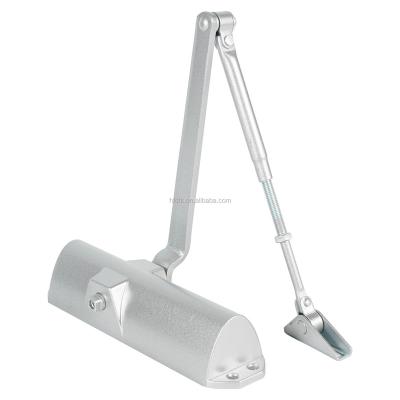 China Modern 45kg-65kg Aluminum Silver Painted Fired Rated CE Automatic Door Closer for sale