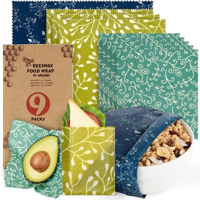 China Reusable Reusable Biodegradable Biodegradable Zero Waste Food Storage Organic Plastic Free Plastic Free Beeswax Wraps Eco Friendly Reusable Washable Eco Friendly Beeswax Food Wraps for sale