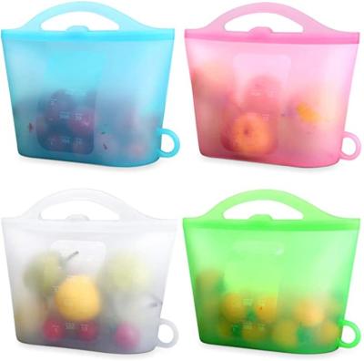 China Viable Eco Friendly Bags Reusable Silicone Food Storage Bag for sale