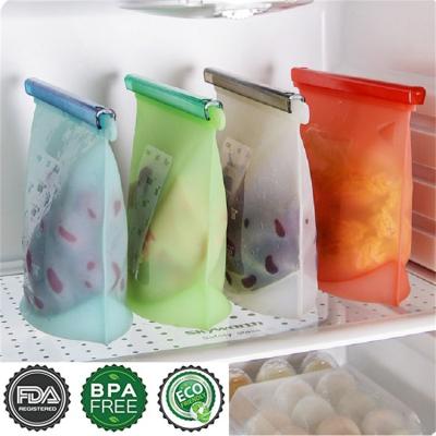 China Viable Sealed Household Food Food Grade Refrigerator Food Bag Silica Gel Fresh-keeping Bag for sale