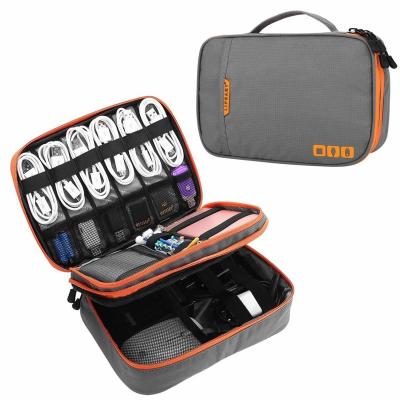 China Electronic Power Bag Carry Protection Pouch Organizer Bag Waterproof Oxford Cable Organizer Bag With Shoulder Strap for sale