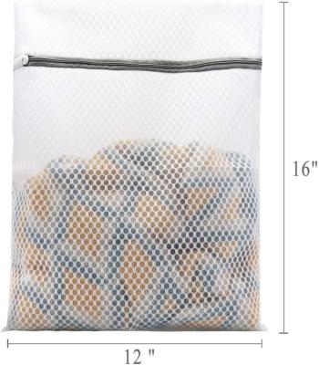 China Transitional Polyester Thickened New 70g Black And White Fine Mesh Laundry Bag Large Underwear Machine Wash Bag Clothing Storage Bag for sale