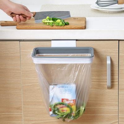 China Kitchen Garbage Bin Holder Garbage Bag Rack Door Sideboard Storage Holder Sustainable Garbage Hanging Plastic Bag Support for sale