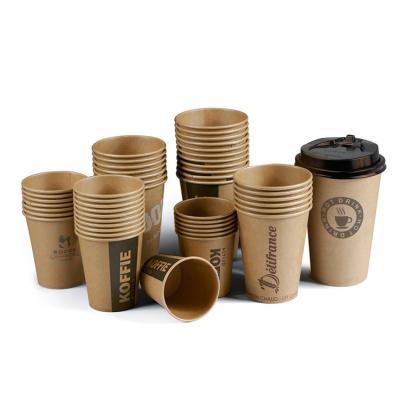 China Wholesale 4 5 7 8 9 12 16 Ounce Cold Drink Paper Cup Packaging Recyclable Top Lid Bulk Cover Paper Cups With Lid for sale