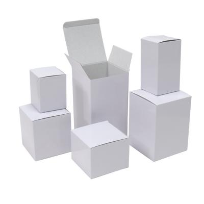 China Recycled Materials White Blank Card Paper Box Card Paper Box OEM ODM Custom Printed 250g White Card Paper Box Wholesale Custom Logo for sale