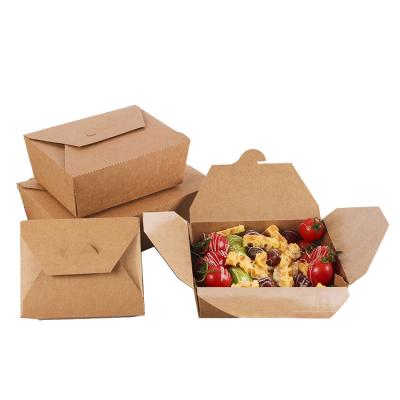 China Foldbable Biodegradable Hot Takeout Collapsible Food Container Paper Boxes Food Grade Paperboard Fruit Cardboard Sushi Packaging Box for sale