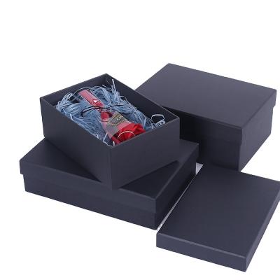 China Recyclable Black Foldable Paper Box Gift Boxes Easy Jewelry Packaging Paper Box for sale