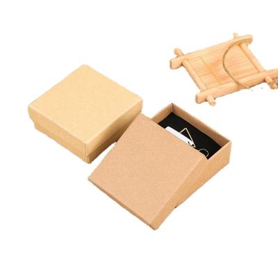 China Recyclable Luxury Paper Ring Gift Packaging Box Wholesale Customized Kraft Paper Jewelry Box for sale