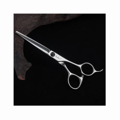 China Customized Tool Steel Barber Scissor Set Bag Silver Professional Beauty Scissors Right Handed Hair Scissors Logo Style Packing Sharp Stainless for sale