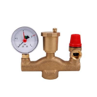 China General Hot Sale Female Thread Boiler Pressure Relief Valve Gas Valve Brass Red Knob For Boiler Valve for sale