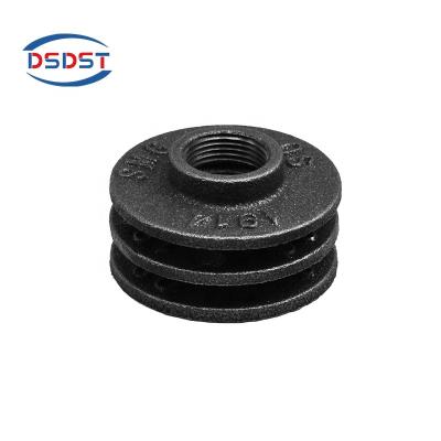 China Iron Floor Flange With BSPT Threaded 3 Holes 1/2 INCH DN15 Base Flange Home Decor for sale