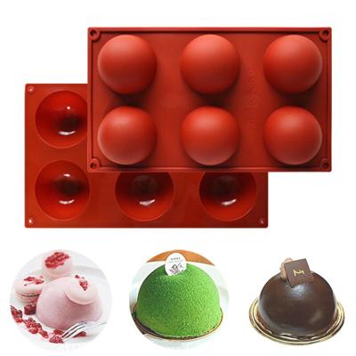 China Viable Holes DIY Food Grade BPA Free 6 Silicone Round Cake Home Baking Mold for sale