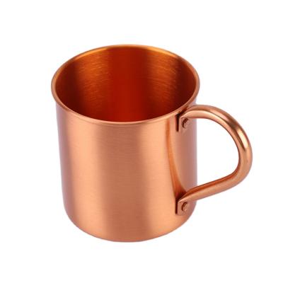 China Viable Factory Customized Coffee Mug Moscow Mule Mug 100% Pure Stainless Steel Copper Beer Mug for sale