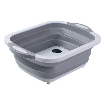 China Hot Sale New Product Foldable Multifunctional Foldable Vegetable Bucket Wash Basin Foldable Plastic Folding Cutting Board for sale