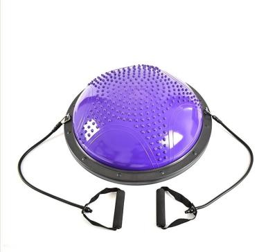 China Half Full Ball Home Non-slip Massage Particle Trainer Balance Exercise Fitness Balance Yoga Ball for sale